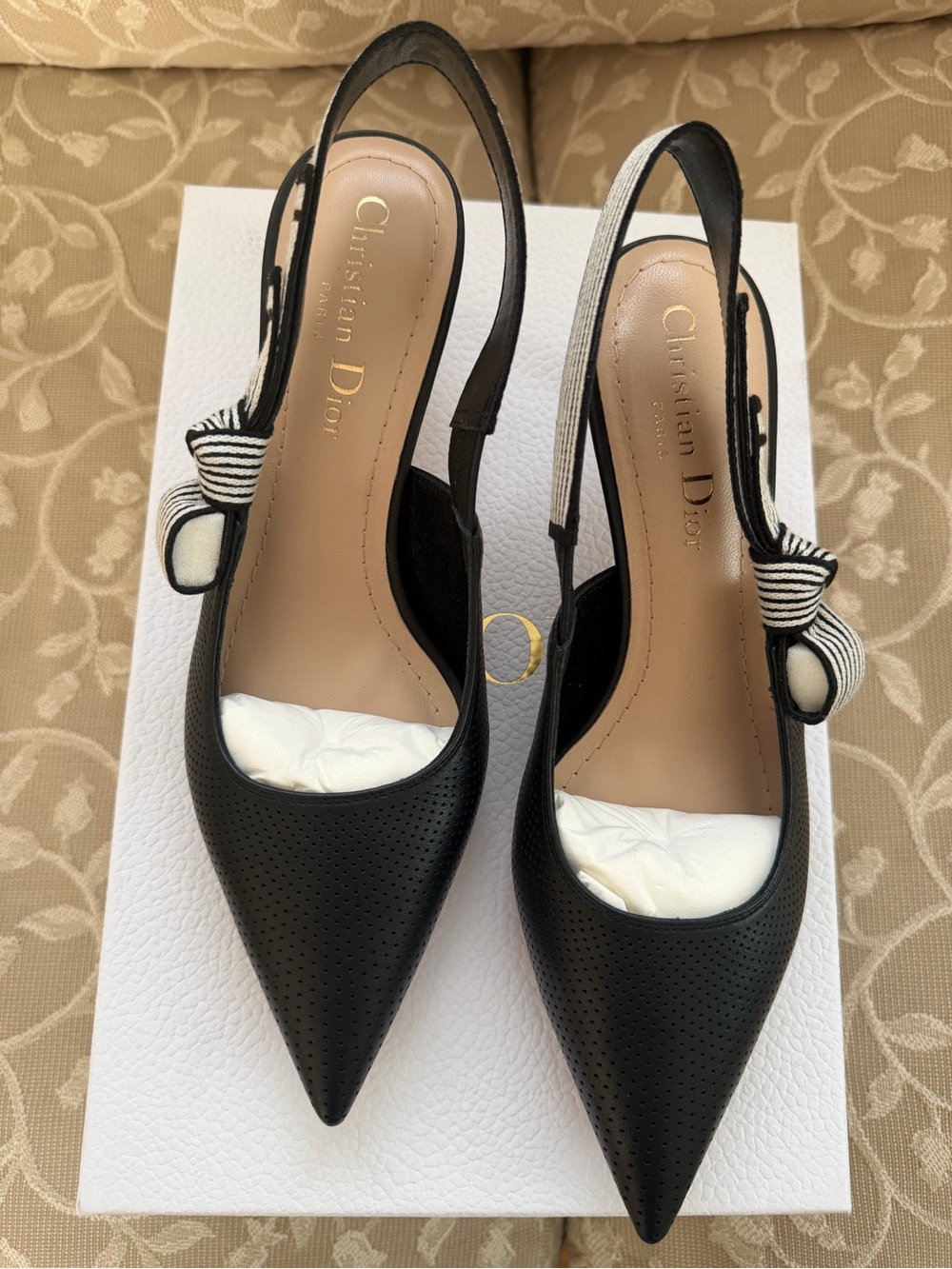 NIB Dior Toujours Leather Slingback Pump